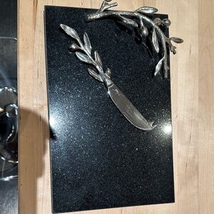Michael Aram Black and Silver Cheese Board Set